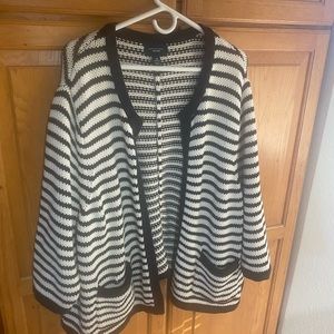 Landsend Drifter Striped Cardigan 3X